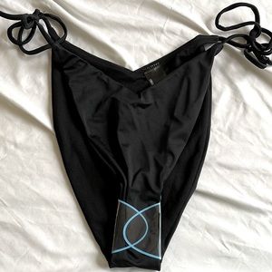 ASOS black high waisted bikini bottom